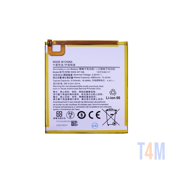 Batería SWD-WT-N8 para Samsung Galaxy Tab A 8,0 2019/SM-T290/SM-T295 5100mAh